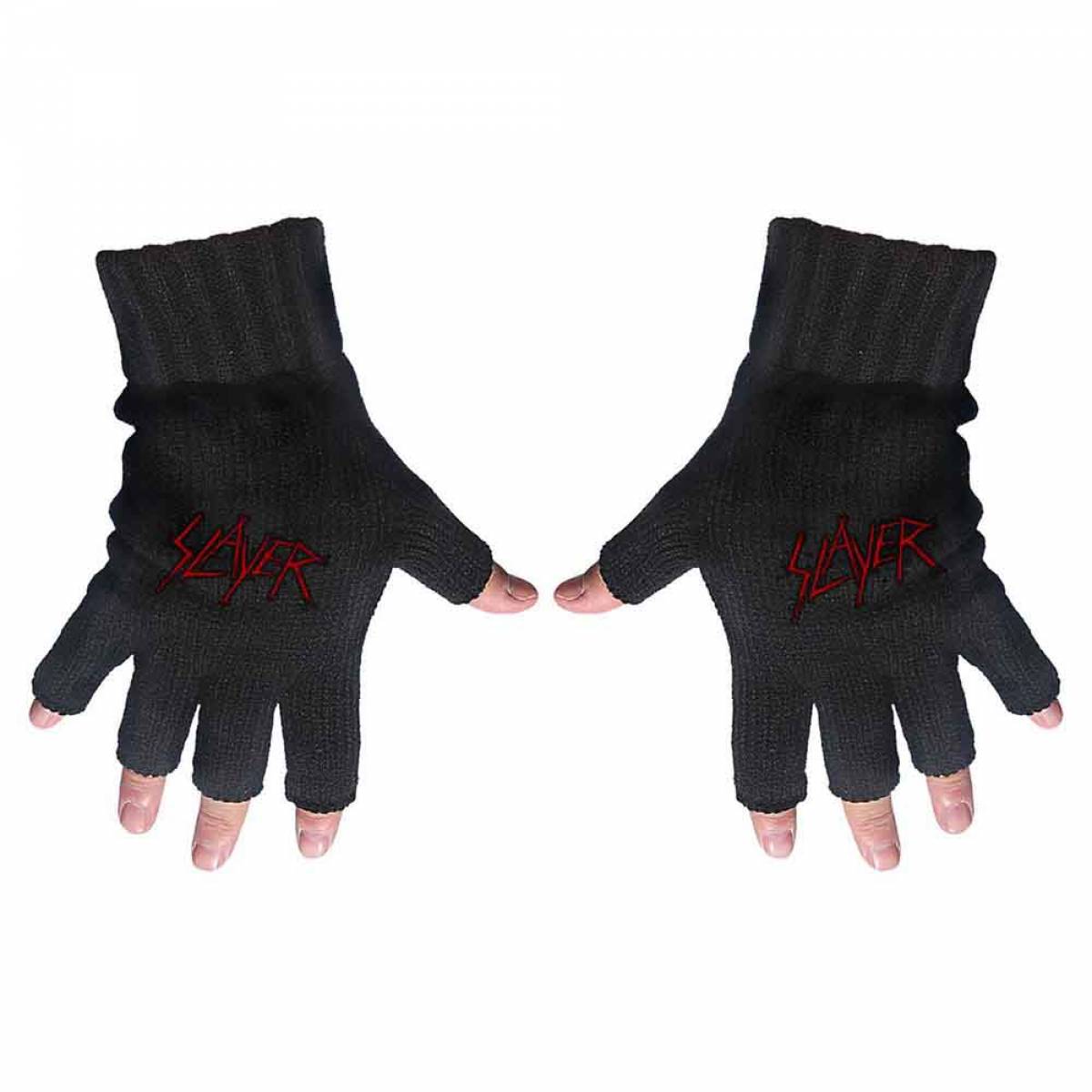 【予約商品】SLAYER Unisex Fingerless Gloves: Scratched Logo