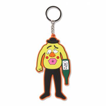 【予約商品】PUNK DRUNKERS (パンクドランカーズ) PDSラバーキーホルダー / Mr.ベリーD - YELLOW