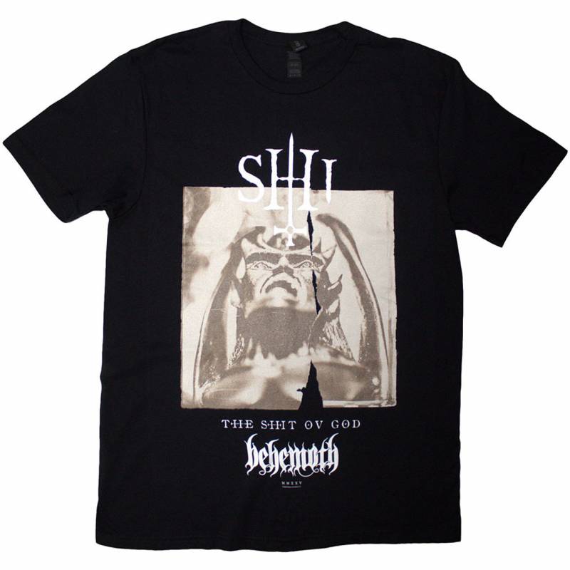 【予約商品】BEHEMOTH バンドTシャツ ユニセックス: The Shit Ov God Parchment (Black) (Back Print)