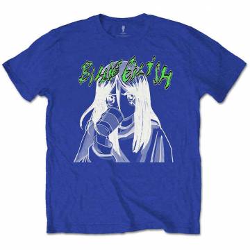【予約商品】BILLIE EILISH バンドTシャツ ユニセックス: Anime Drink (Blue) - BLUE