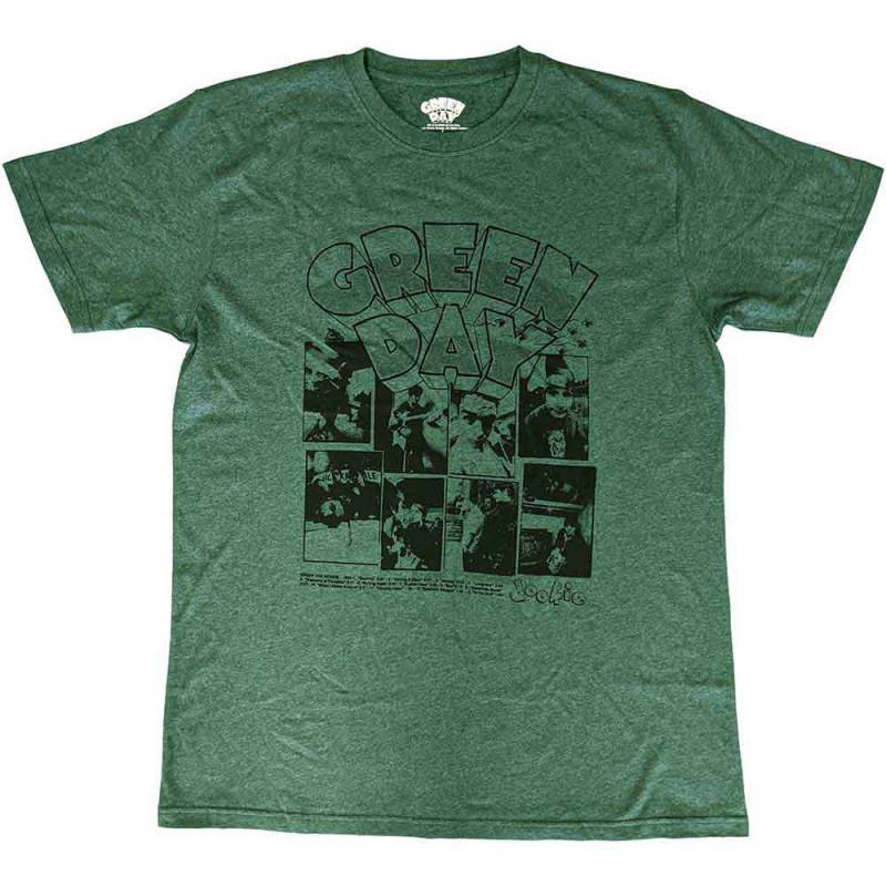 【予約商品】GREEN DAY バンドTシャツ ユニセックス: Dookie Frames (Green) - GREEN
