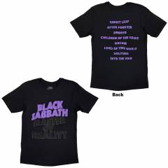 【予約商品】BLACK SABBATH バンドTシャツ ユニセックス: Masters of Reality Album (Black) (Back Print)