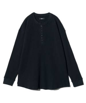 【予約商品】glamb(グラム)GB0125/CS19 : Waffle Augusta Cutsew / ワッフルオーガスタカットソー - Black