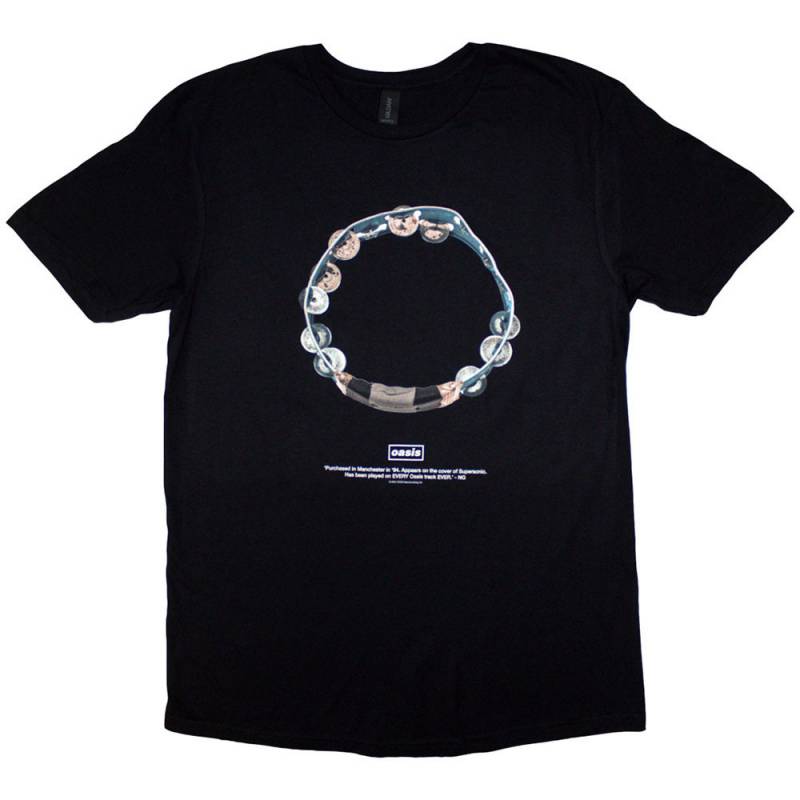 【予約商品】OASIS バンドTシャツ ユニセックス: Definitely Maybe Tambourine (Black)