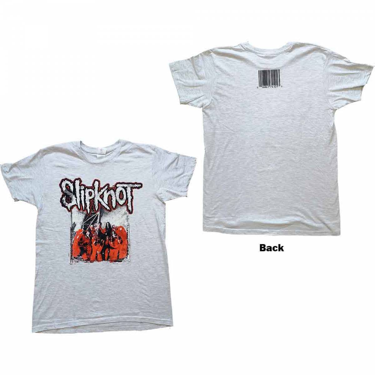 【予約商品】SLIPKNOT バンドTシャツ ユニセックス: Self Titled (Grey) (Back Print) - GREY