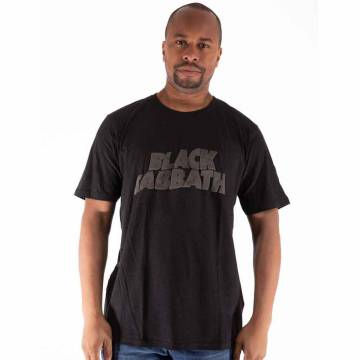 【予約商品】BLACK SABBATH バンドTシャツ ユニセックス: Wavy Logo (Hi-Build) - BLACK