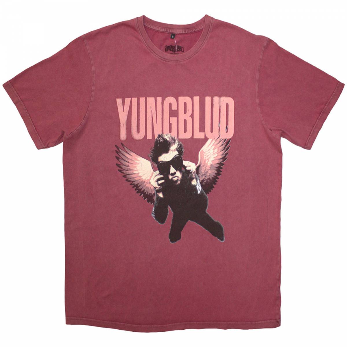 【予約商品】YUNGBLUD バンドTシャツ ユニセックス: Wings (Red Wash) (Wash Collection) - RED WASH