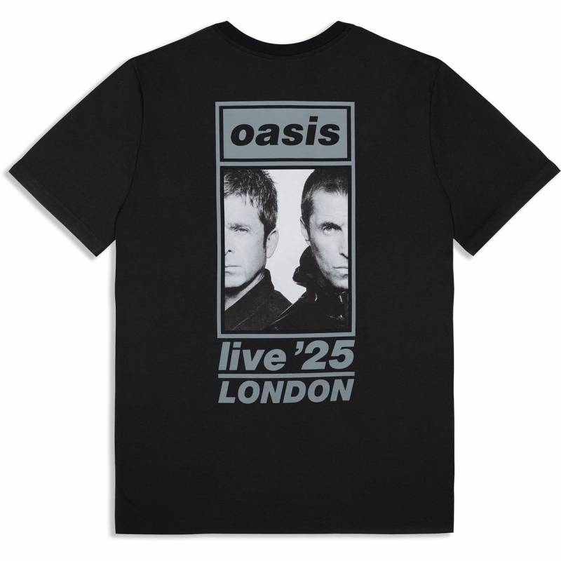 【予約商品】OASIS バンドTシャツ ユニセックス: London 3 Aug Event (Black) (Back Print & Ex-Tour)