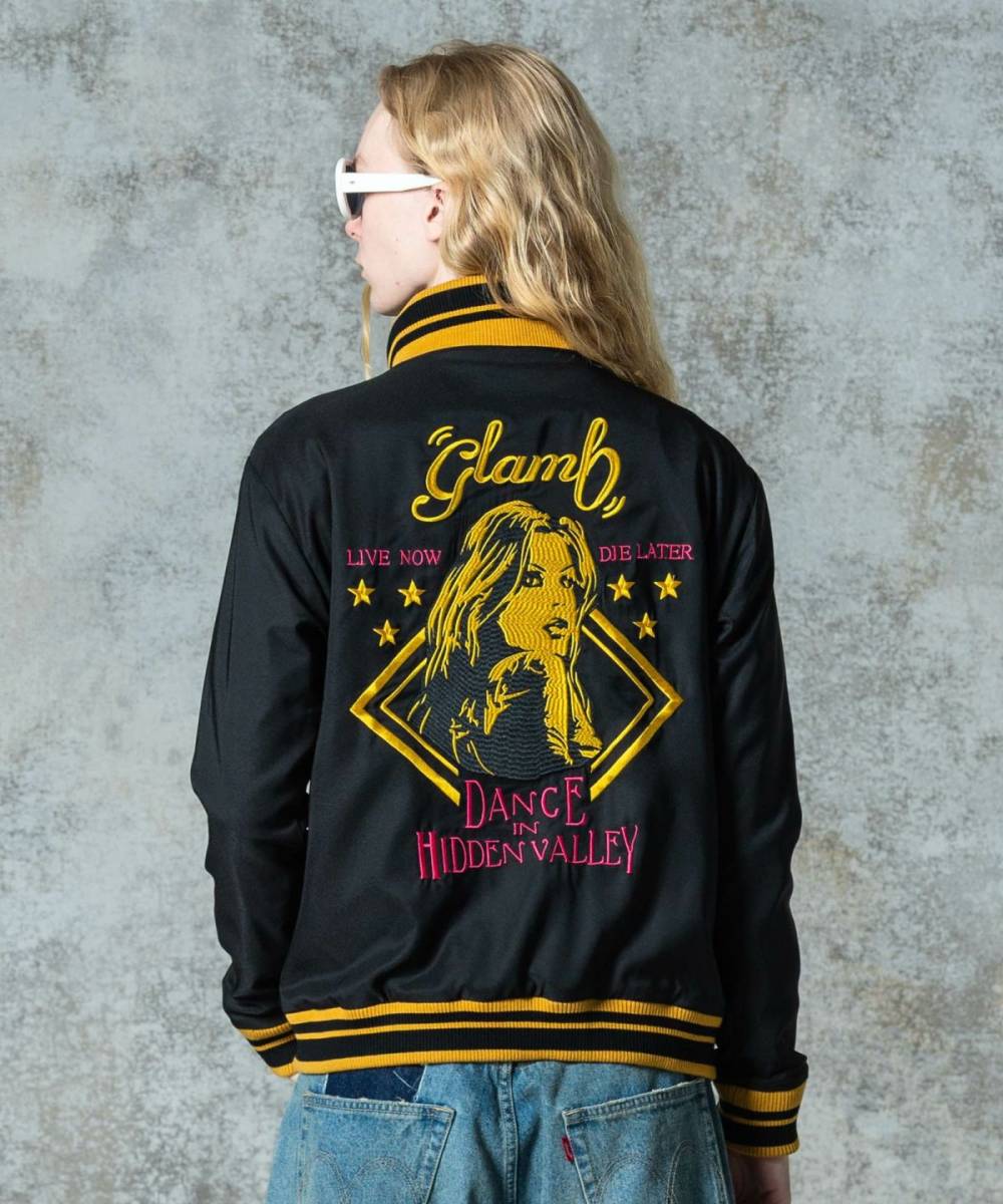 【予約商品】glamb(グラム)GB0325/JKT20 : Needlework Short Jacket / ニードルワークショートジャケット - Black