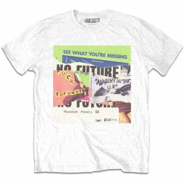 【予約商品】THE SEX PISTOLS バンドTシャツ ユニセックス: Collage - WHITE