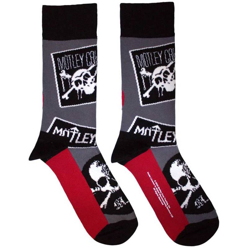 【予約商品】MOTLEY CRUE Unisex Ankle Socks: Logos (Charcoal Grey) (UK Size 7 - 11)