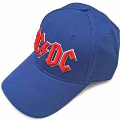 【予約商品】AC/DC Unisex Baseball Cap: Red Logo (Mid-Blue) - MID-BLUE