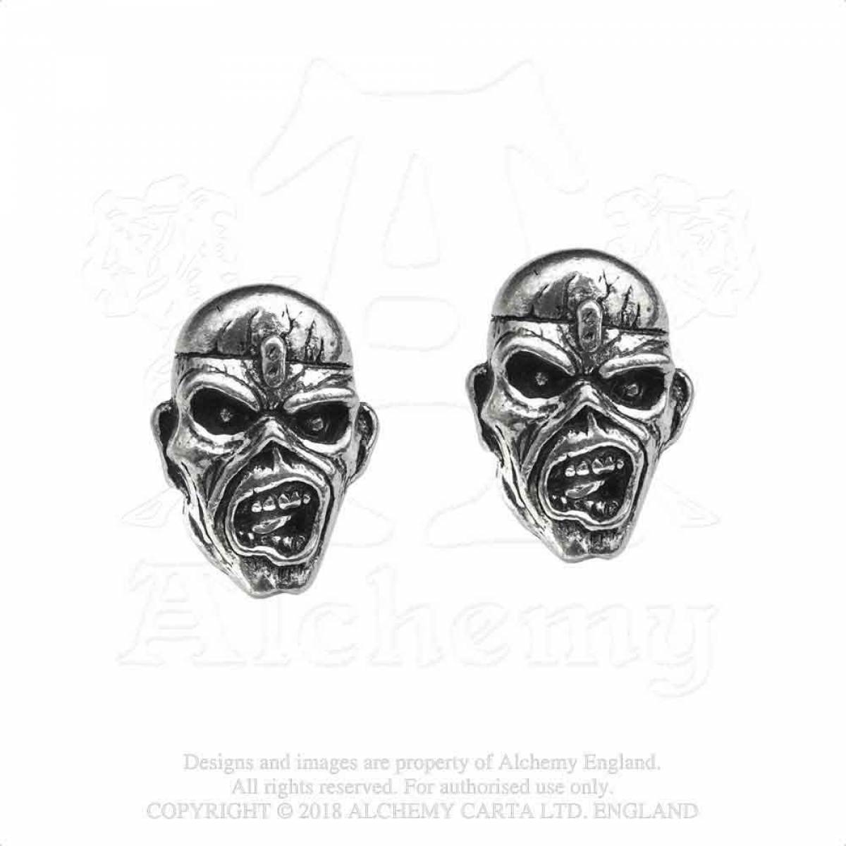 【予約商品】IRON MAIDEN Stud Earrings: Piece of Mind Eddie