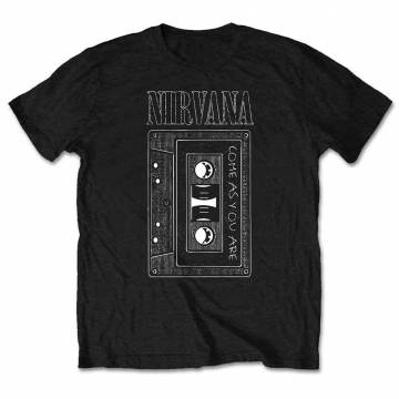 【予約商品】NIRVANA バンドTシャツ ユニセックス: As You Are Tape (Black) - BLACK
