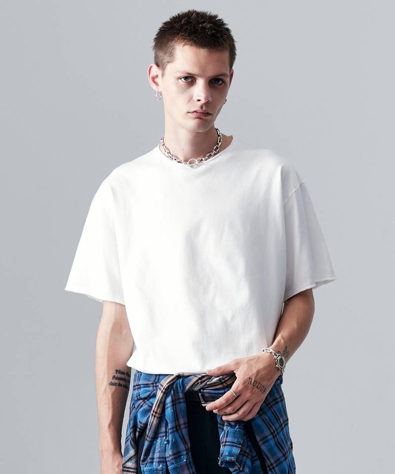 【予約商品】glamb(グラム)Blue Noise Premium Grade T-Shirt / ブルーノイズプレミアムグレードTシャツ - White