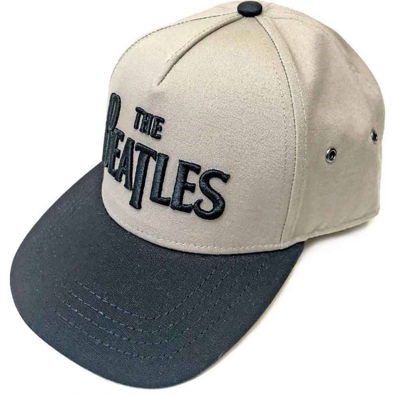 【予約商品】THE BEATLES Unisex Snapback Cap: Drop T Logo (Black & Sand)