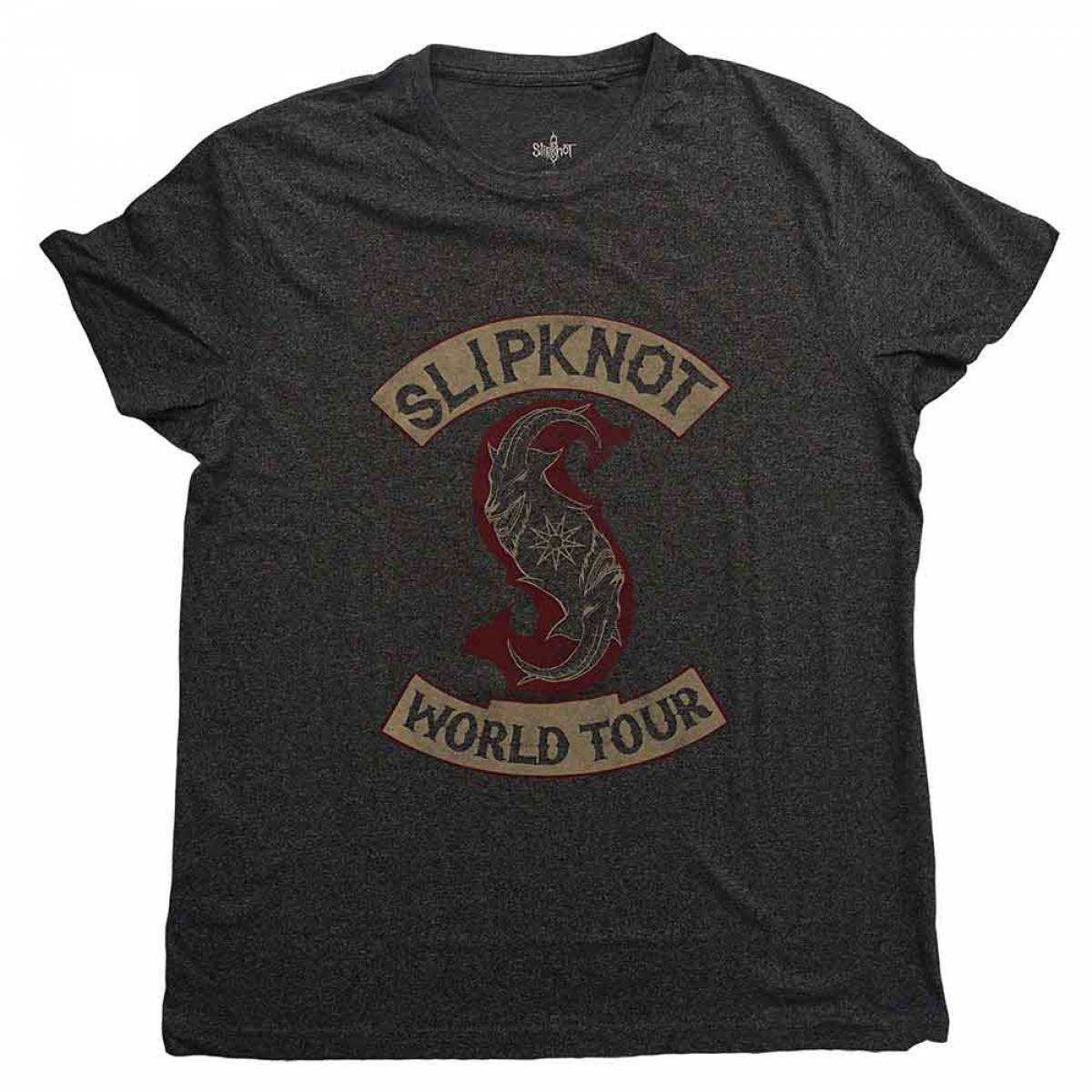 【予約商品】SLIPKNOT Unisex Vintage バンドTシャツ: Patched-Up (Brindle) - BRINDLE