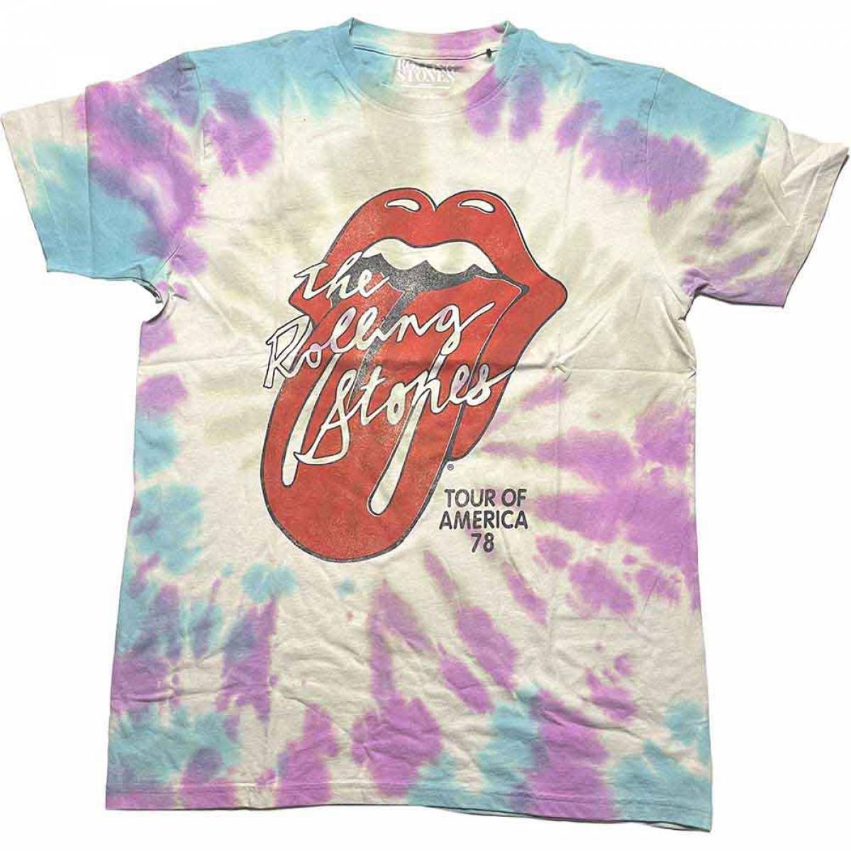 【予約商品】THE ROLLING STONES バンドTシャツ ユニセックス: Tour of USA '78 (White) (Wash Collection) - WHITE