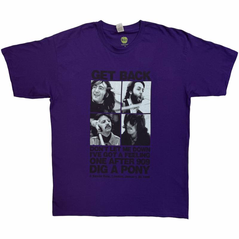【予約商品】THE BEATLES バンドTシャツ ユニセックス: 3 Savile Row (Purple)