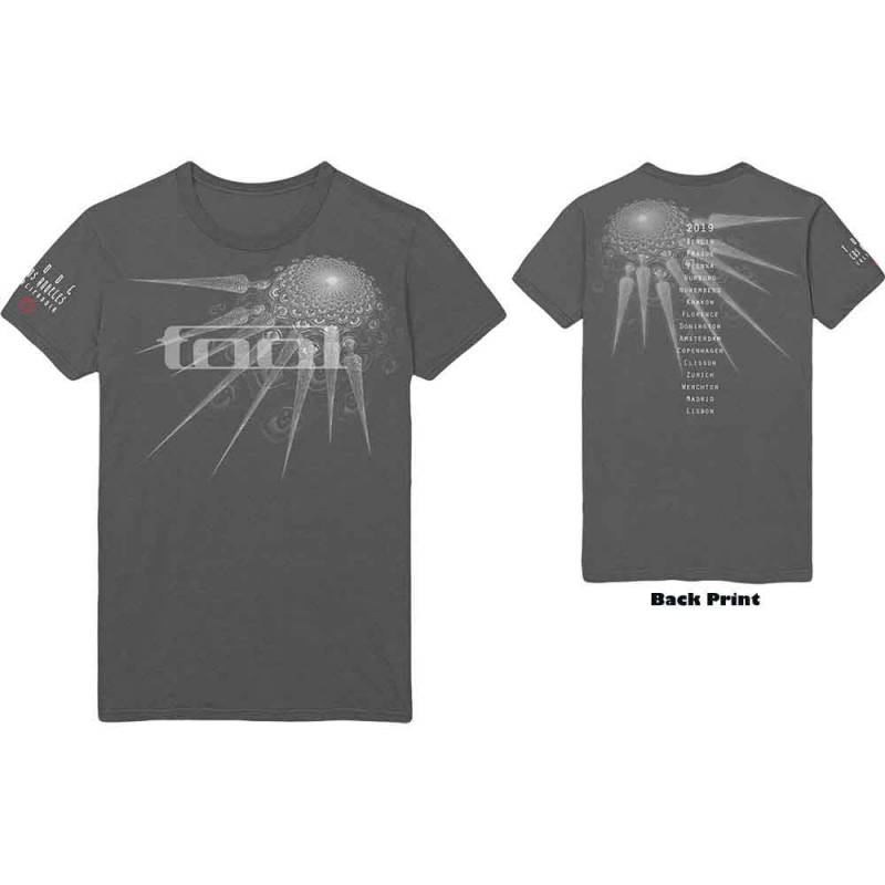 【予約商品】TOOL バンドTシャツ ユニセックス: Spectre Spike (Charcoal Grey) (Back Print) - CHARCOAL GREY