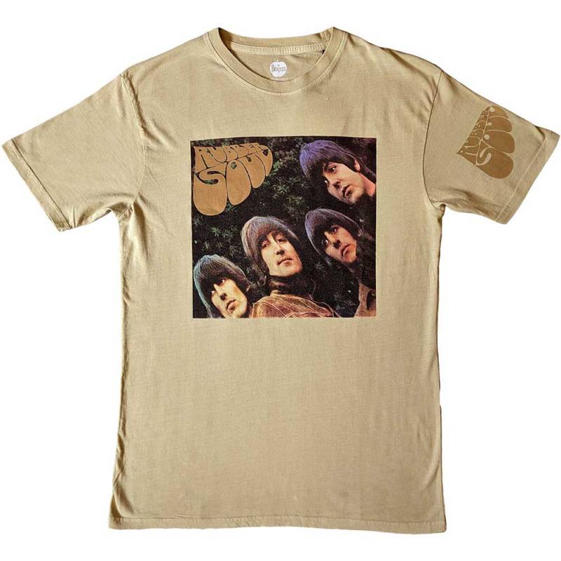 【予約商品】THE BEATLES バンドTシャツ ユニセックス: Rubber Soul US (Sand) (Sleeve Print)