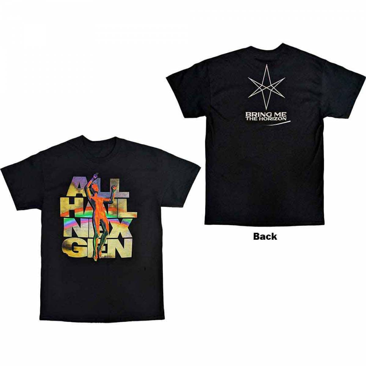 【予約商品】BRING ME THE HORIZON バンドTシャツ ユニセックス: All Hail (Back Print) - BLACK