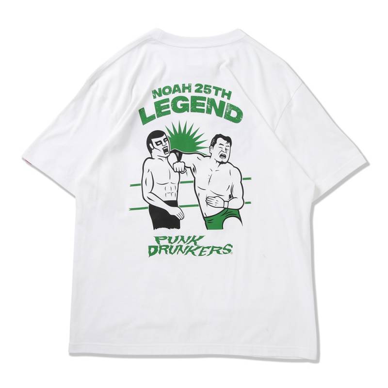 【予約商品】PUNK DRUNKERS (パンク・ドランカーズ) ［PDSxNOAH］三沢vsあいつTEE - WHITE
