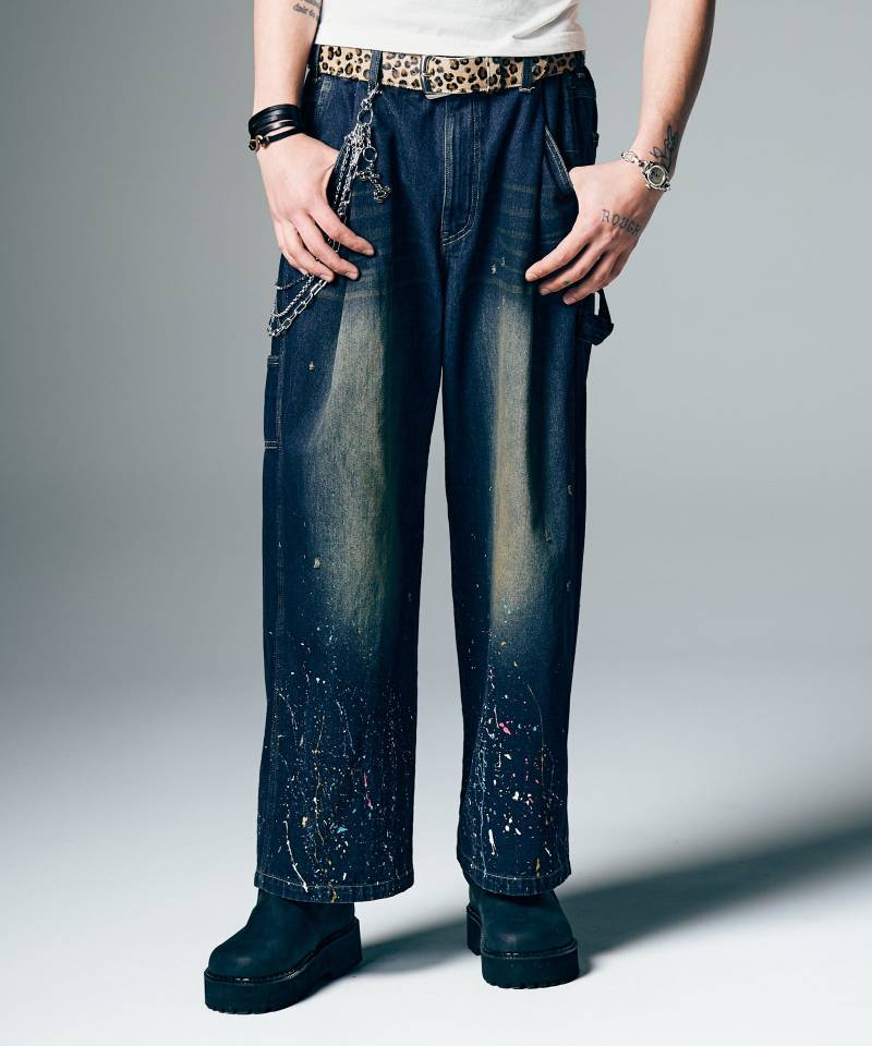 【予約商品】glamb(グラム) Red Dirt Splash Denim / レッドダートスプラッシュデニム - Indigo