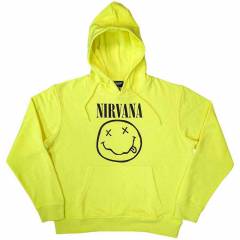 【予約商品】NIRVANA Unisex Pullover Hoodie: Inverse Happy Face (Neon Yellow)
