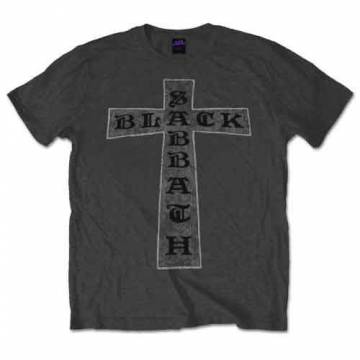 【予約商品】BLACK SABBATH バンドTシャツ ユニセックス: Cross - CHARCOAL GREY