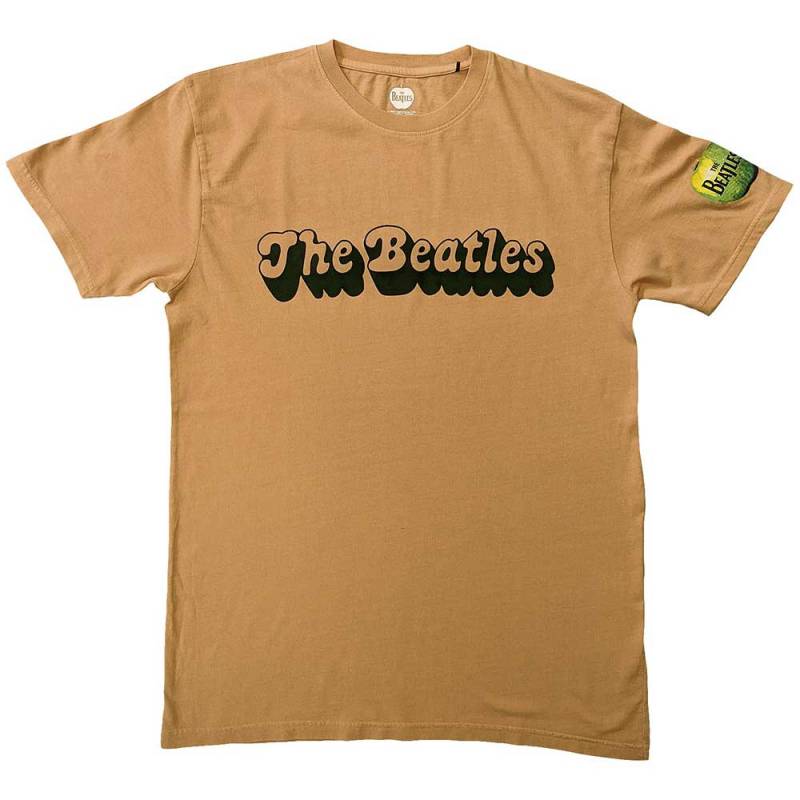 【予約商品】THE BEATLES バンドTシャツ ユニセックス: 70s Logo (Sand) (Sleeve Print)