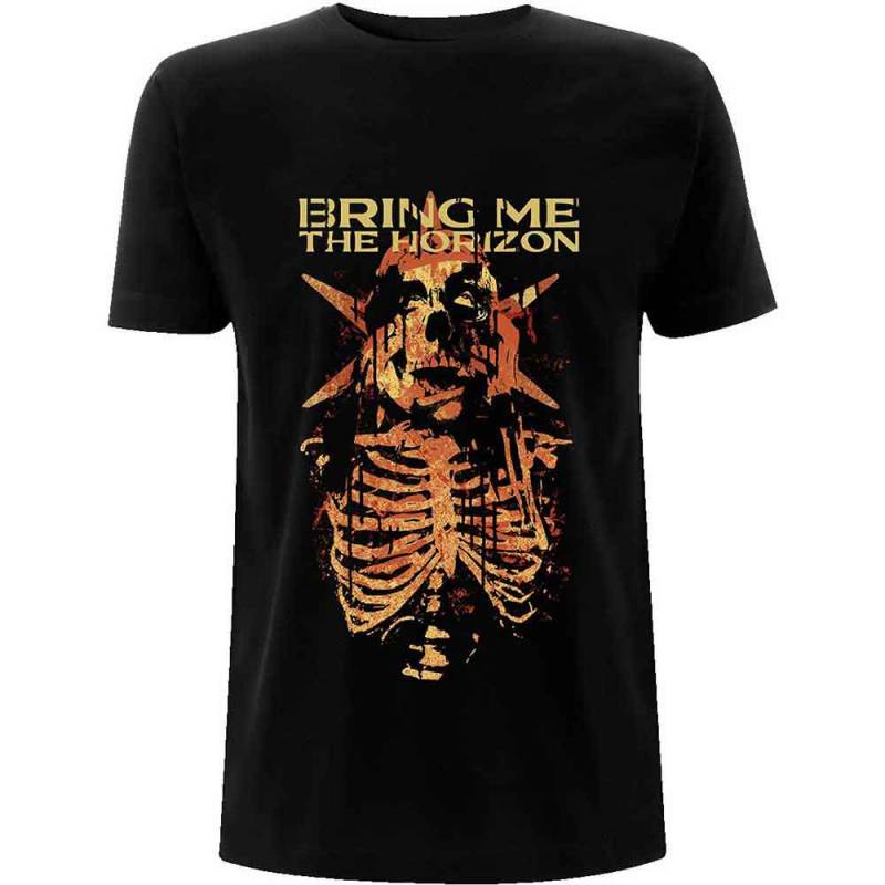 【予約商品】BRING ME THE HORIZON バンドTシャツ ユニセックス: Skull Muss (Black) - BLACK