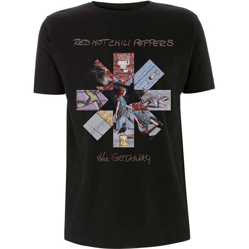 【予約商品】RED HOT CHILI PEPPERS バンドTシャツ ユニセックス: Getaway Album Asterisk (Black)