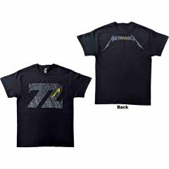 【予約商品】METALLICA バンドTシャツ ユニセックス: 72 Seasons Charred Logo (Black) (Back Print) - BLACK