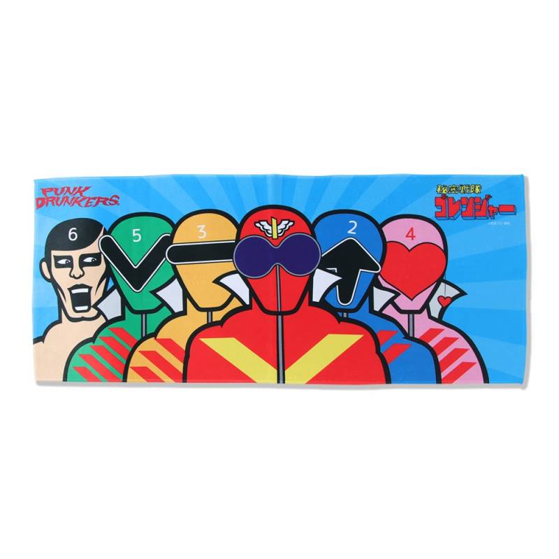 【予約商品】PUNK DRUNKERS (パンク・ドランカーズ) ［PDSx秘密戦隊ゴレンジャー］ゴレンジャーとあいつのタオル - BLUE