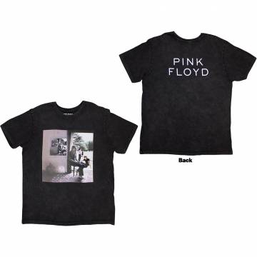 【予約商品】PINK FLOYD Unisex Stone Wash バンドTシャツ: Ummagumma (Black) (Back Print) - BLACK