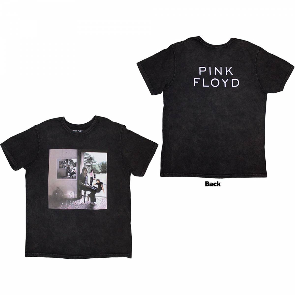【予約商品】PINK FLOYD Unisex Stone Wash バンドTシャツ: Ummagumma (Black) (Back Print) - BLACK