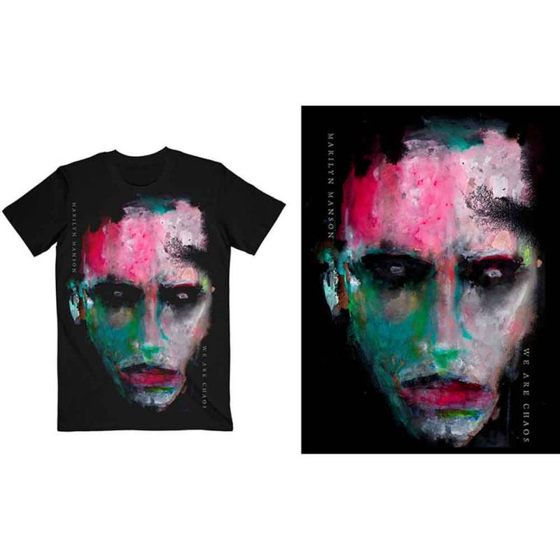 【予約商品】MARILYN MANSON バンドTシャツ ユニセックス: We Are Chaos Cover (Black)