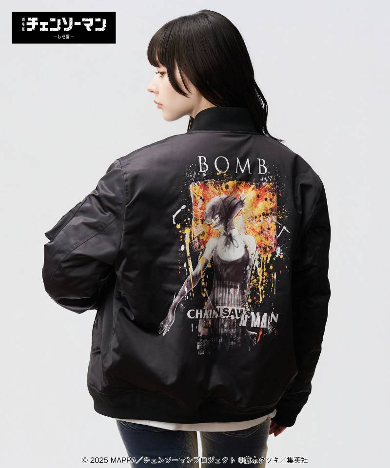 【予約商品】チェンソーマンxglamb(グラム) Bomb Bomber Jacket / ボムボンバージャケット - Black