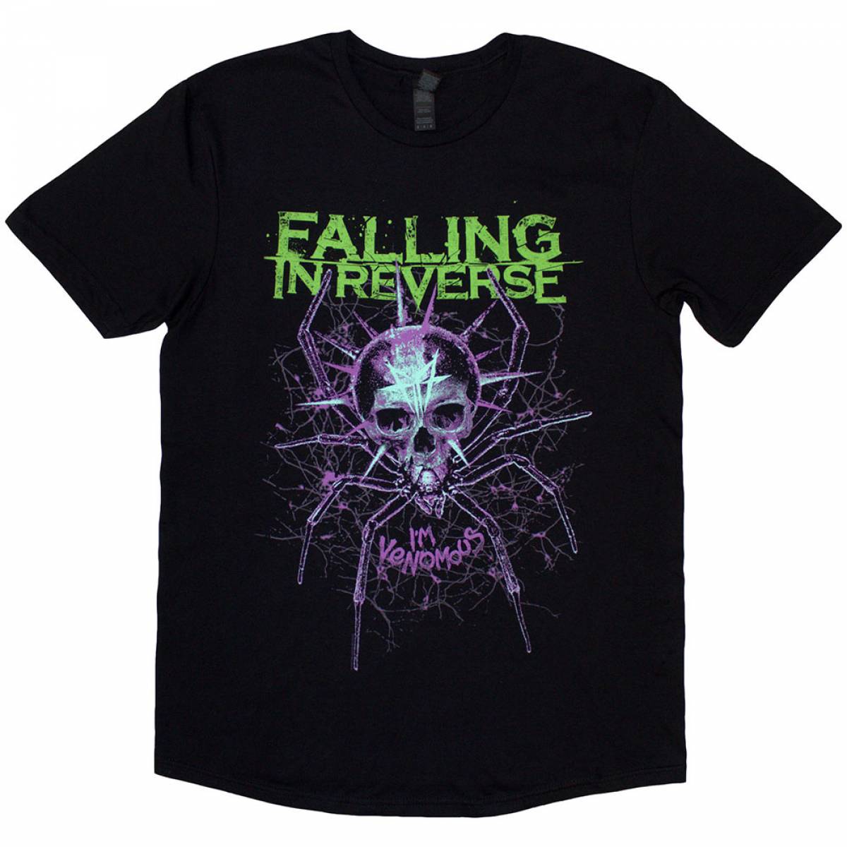 FALLING IN REVERSE バンドTシャツ ユニセックス: Spider (Black) - BLACK