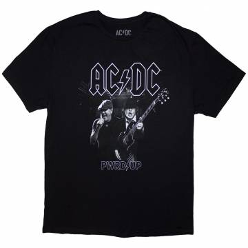 【予約商品】AC/DC バンドTシャツ ユニセックス: PWRD-UP B&W Photo (Black) (Ex-Tour) (X-Large) - BLACK