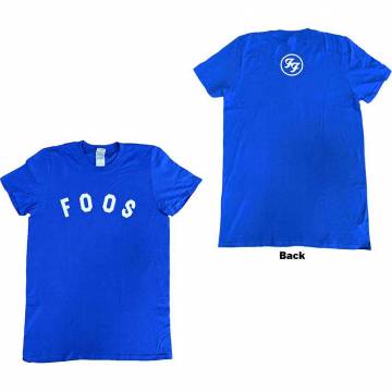 【予約商品】FOO FIGHTERS バンドTシャツ ユニセックス: Foos Logo (Blue) (Back Print & Ex-Tour) (Small) - BLUE