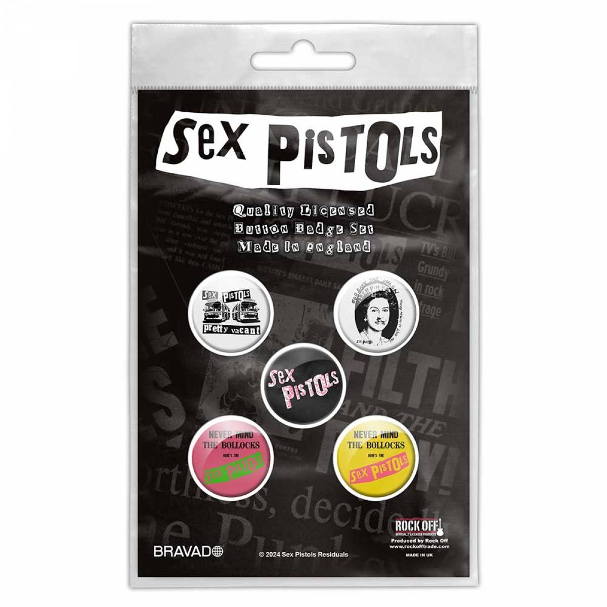 【予約商品】THE SEX PISTOLS Button Badge Pack: Never Mind The B****
