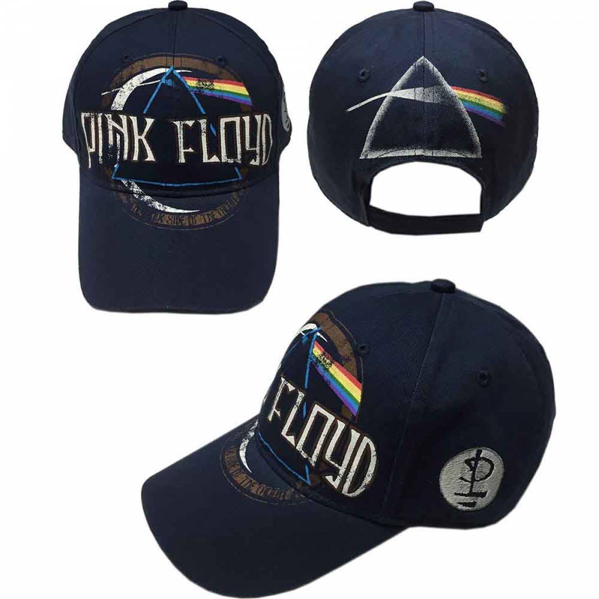 【予約商品】PINK FLOYD Unisex Baseball Cap: Dark Side of the Moon Album Distressed (Navy Blue) - NAVY BLUE