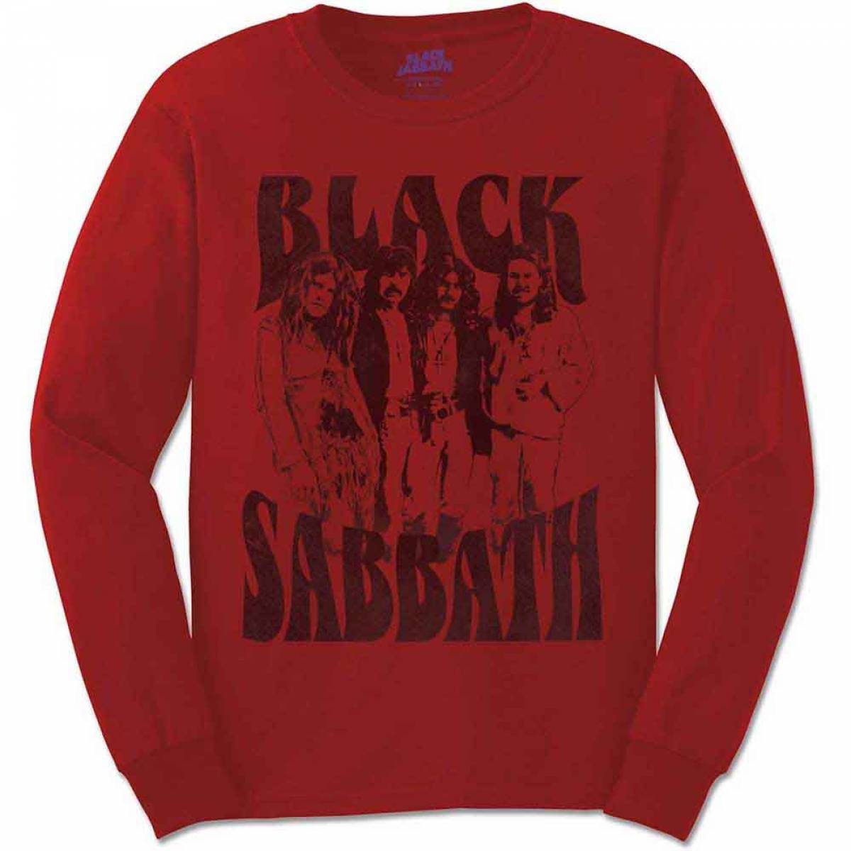 【予約商品】BLACK SABBATH Unisex Long Sleeve バンドTシャツ: Band and Logo - RED