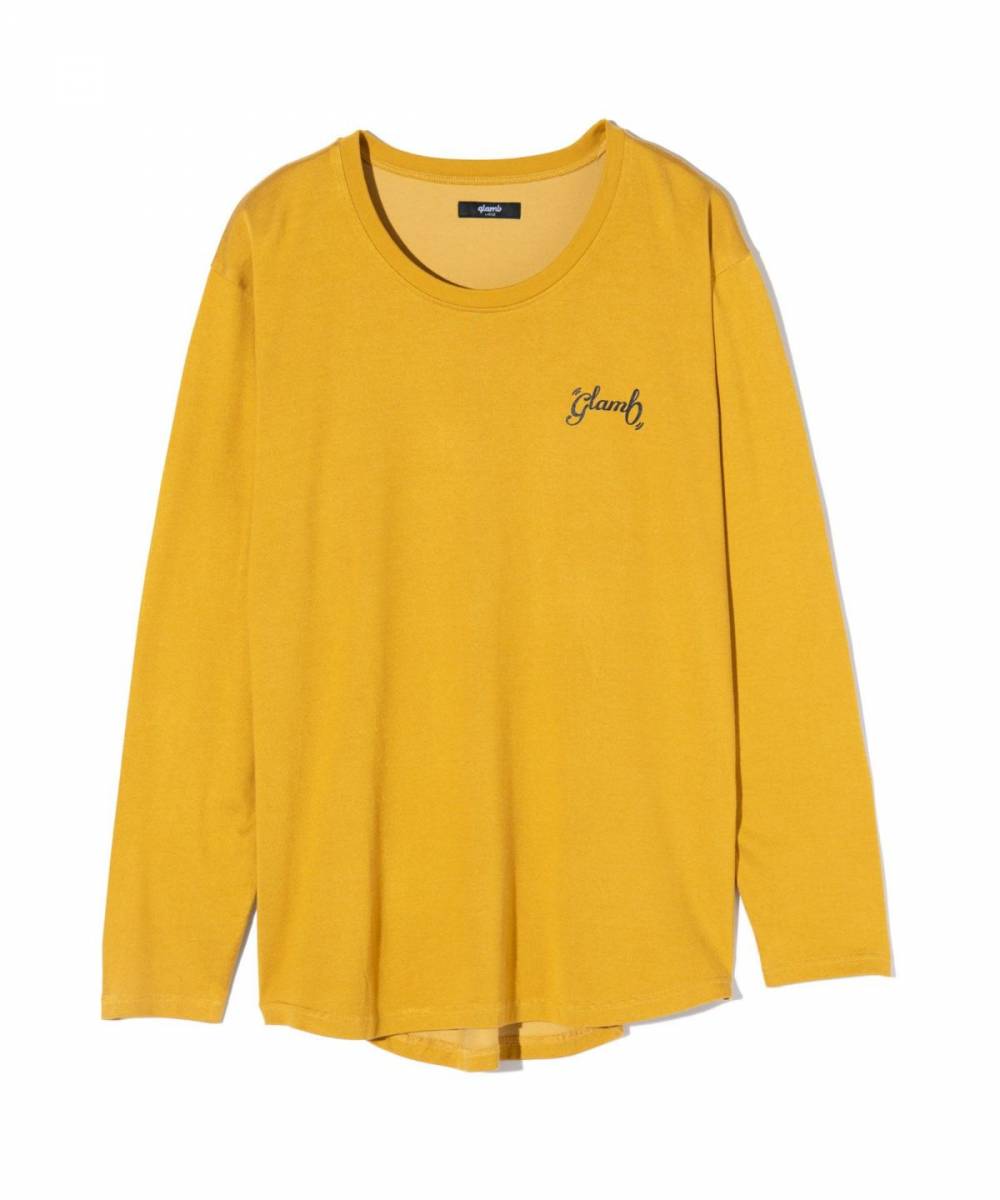 【予約商品】glamb(グラム) GB0424/CS15 : Loose Neck Cutsew / ルーズネックカットソー - Yellow