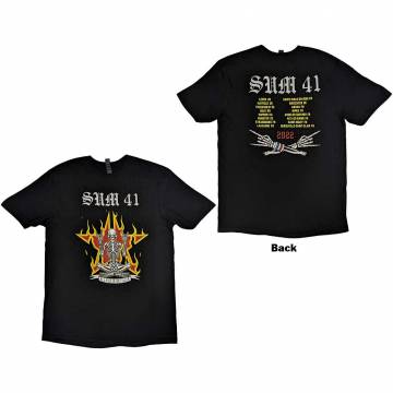 【予約商品】SUM 41 ユニセックスTシャツ: AKNF Skeleton European Tour 2022 (Back Print & Ex-Tour)