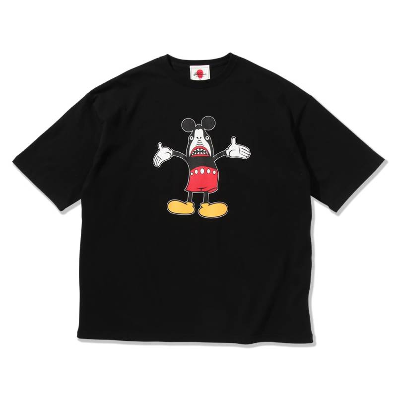 【予約商品】PUNK DRUNKERS (パンク・ドランカーズ) 鮫ねずみBIG.TEE - BLACK
