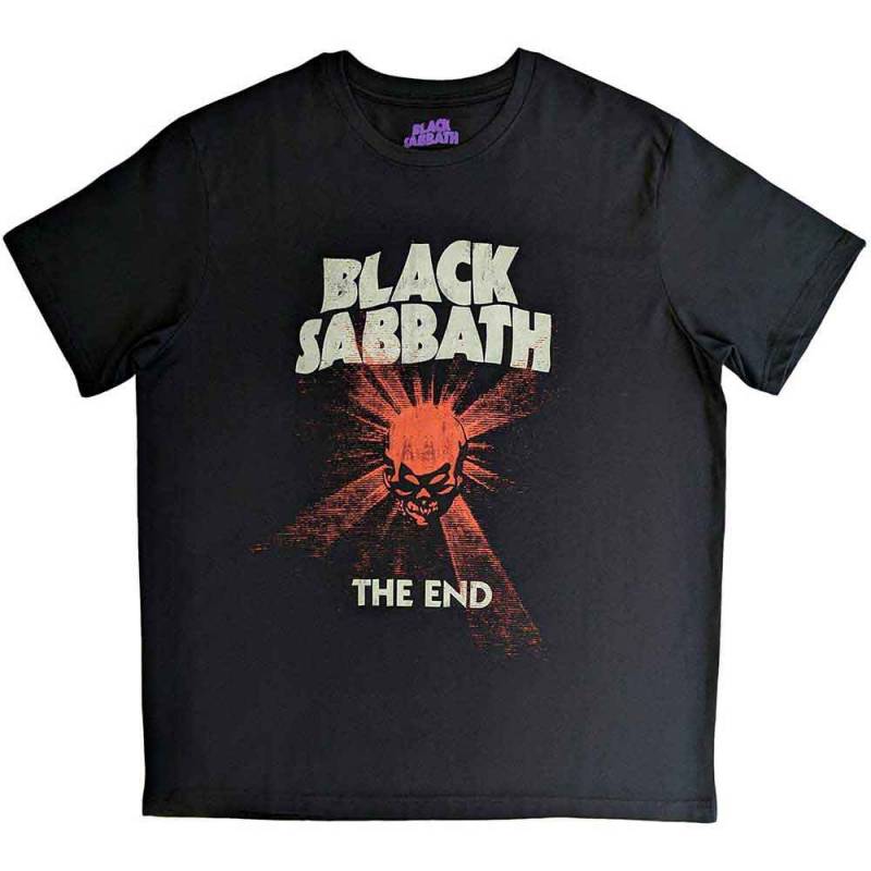 【予約商品】BLACK SABBATH バンドTシャツ ユニセックス: The End Skull Shine (Black)