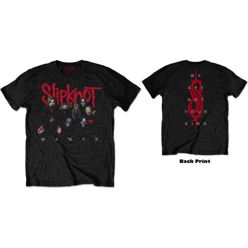 【予約商品】SLIPKNOT バンドTシャツ ユニセックス: WANYK Logo (Black) (Back Print) - BLACK